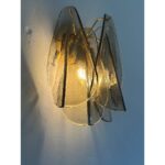Contemporary Modern Smoked-Fumè "Rondini" Murano Wall Sconce - Image 4