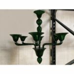 Contemporary Murano Glass Chandelier in Decò Style  in Translucent Dark Green Color - Image 4
