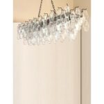 Contemporary Rectangular "Poliedro" Murano Glass Brunish Chandelier - Image 2