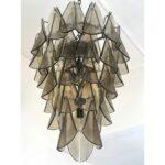 Smoked-Fumè “Rondini” Murano Glass Cascade Chandelier - Image 6