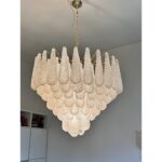 Huge Italian “Conchiglie” Murano Glass Gold Chandelier - Image 2