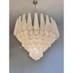 Huge Italian “Conchiglie” Murano Glass Gold Chandelier - Image 4