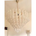 Huge Italian “Conchiglie” Murano Glass Gold Chandelier - Image 7