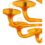 Italian Contemporary Amber Murano Glass Chandelier - Image 4