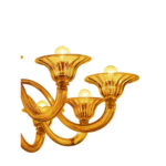 Italian Contemporary Modern Elegant "Rigadin" amber Murano Glass Chandelier - Image 2