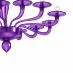 Italian Contemporary lively Violet Murano Glass Chandelier - Image 7