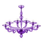 Italian Contemporary lively Violet Murano Glass Chandelier