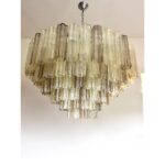 Luxury Huge Champagne e Fumè “Tronchi” Murano Glass Chandelier in Venini Style. - Image 5