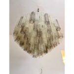 Luxury Huge Champagne e Fumè “Tronchi” Murano Glass Chandelier in Venini Style. - Image 6