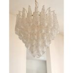 Italian “Conchiglie” Murano Glass Gold Chandelier - Image 2