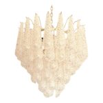 Italian “Conchiglie” Murano Glass Gold Chandelier