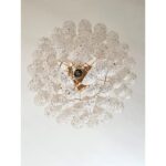 Italian “Conchiglie” Murano Glass Gold Chandelier - Image 4