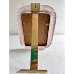 Mid-Century Modern Style Ametista “Torchon” Murano Glass Picture Frame and Unaquered Brass - Image 2