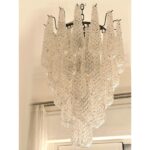 Venetian“Conchiglie” Murano Glass Cascade Black Nikel Chandelier - Image 7