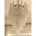Venetian“Conchiglie” Murano Glass Cascade Black Nikel Chandelier - Image 5