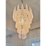 Venetian“Conchiglie” Murano Glass Cascade Black Nikel Chandelier - Image 2