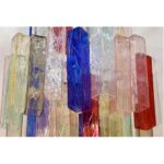 Monumental Contemporary Multicolor “Square Bark” Murano Glass Italian Flush Mount - Image 4