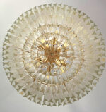 Murano Glass concave "Triedro" Chandelier  in brushed gold - Image 8