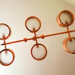Rectangular Polished Copper Chandelier Italian Chandelier by SimoEng - Image 4