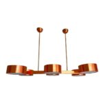 Rectangular Polished Copper Chandelier Italian Chandelier by SimoEng - Image 2
