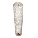 Huge Italian Clear Murano Glass Wall Sconce in Mid-Century Modern Style