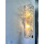 Huge Italian Clear Murano Glass Wall Sconce in Mid-Century Modern Style - Image 2