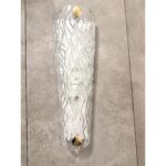 Huge Italian Clear Murano Glass Wall Sconce in Mid-Century Modern Style - Image 5