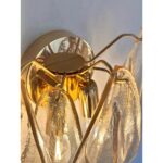 Amber “Rondini” Murano Glass Gold Wall Sconce in Mazzega Style - Image 3