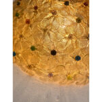 Venetian Gold Flowers and Multicolored Murano Glass Flush Mount - Image 7