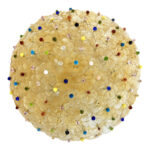 Venetian Gold Flowers and Multicolored Murano Glass Flush Mount