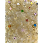 Venetian Gold Flowers and Multicolored Murano Glass Flush Mount - Image 11