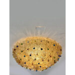 Venetian Gold Flowers and Multicolored Murano Glass Flush Mount - Image 9