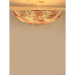 Venetian Transparent and Ametista Flowers Murano Glass Flush Mount - Image 8