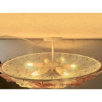 Venetian Transparent and Ametista Flowers Murano Glass Flush Mount - Image 4