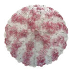 Venetian Transparent and Ametista Flowers Murano Glass Flush Mount