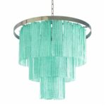 Contemporary Murano Glass Sputnik Chandelier, Mazzega Style in Sea Green Color Italian SimoEng - Image 2