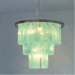 Contemporary Murano Glass Sputnik Chandelier, Mazzega Style in Sea Green Color Italian SimoEng - Image 3