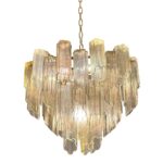 Contemporary Murano Glass  Multicolor cutted"Tronchi" Chandelier