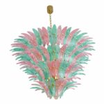 Contemporary Murano Glass "Palmetta" Multicored Italian Chandelier - Image 2