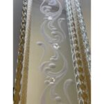 Venetian Hand-Carved Wall Mirror With blue Floral Murano Glass - Image 6