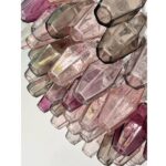 Contemporary Violet “Poliedri” Murano Glass Chandelier in Venini Style - Image 3