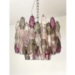 Contemporary Violet “Poliedri” Murano Glass Chandelier in Venini Style - Image 6