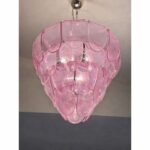 Italian Contemporary Modern Pink  "Petals" Murano Glass Chandelier - Image 2