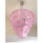 Italian Contemporary Modern Pink  "Petals" Murano Glass Chandelier - Image 7