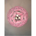 Italian Contemporary Modern Pink  "Petals" Murano Glass Chandelier - Image 4