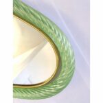 Luxury Italian Green-Wather and Gold-Leaf “Torchon” Mirror Murano Glass by Simoeng - Image 3