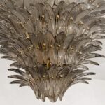 Luxury Venetian Smoked-Fumè “Palmette” Murano Glass Plating Gold Chandelier - Image 4
