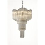 Murano Glass  "Quadriedro" Spyral Italian Chandelier in Decò style - Image 3