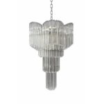 Murano Glass  "Quadriedro" Spyral Italian Chandelier in Decò style - Image 2