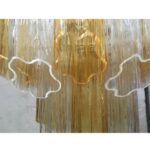 Striking transparent and amber"TRONCHI" Murano Glass gold Chandelier - Image 3